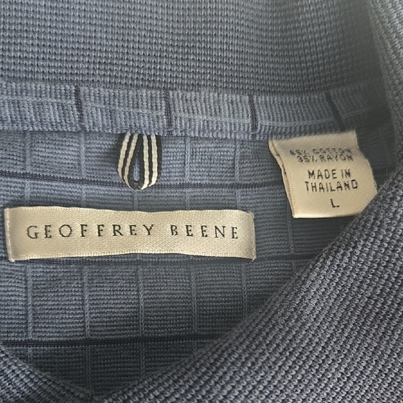 Geoffrey Beene Dark Blue and Rust Polo Shirts - Picture 2 of 7